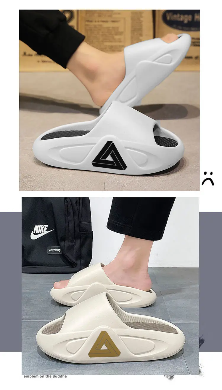 Sommer Dicke Sohle Hausschuhe Männer Frauen EVA Weichen Boden Indoor Hause Rutschen Sandalen Licht Strand Schuhe Männliche Hausschuhe Flip-Flops – Detail 7