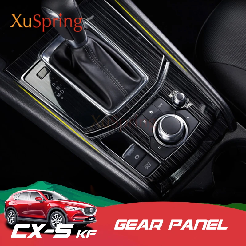 For Mazda CX5 CX-5 2017-2021 2022 2023 2024 KF Car Console Gearbox Panel Trim Frame Cover Sticker Strips Garnish Decoration
