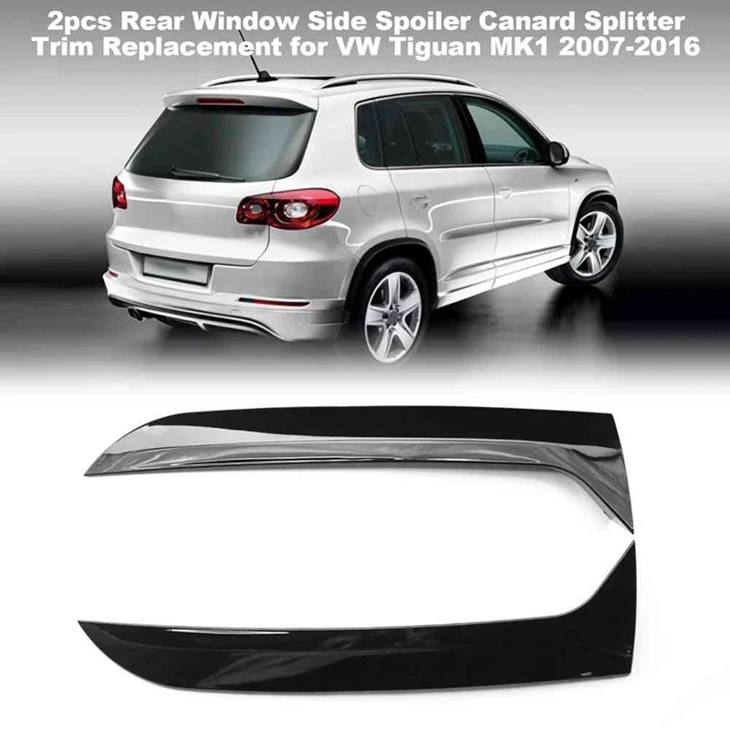 Rear Window Side Spoiler Side Wing Trim Sticker For VW Tiguan MK1 07-16 Tail Rotor Deflector