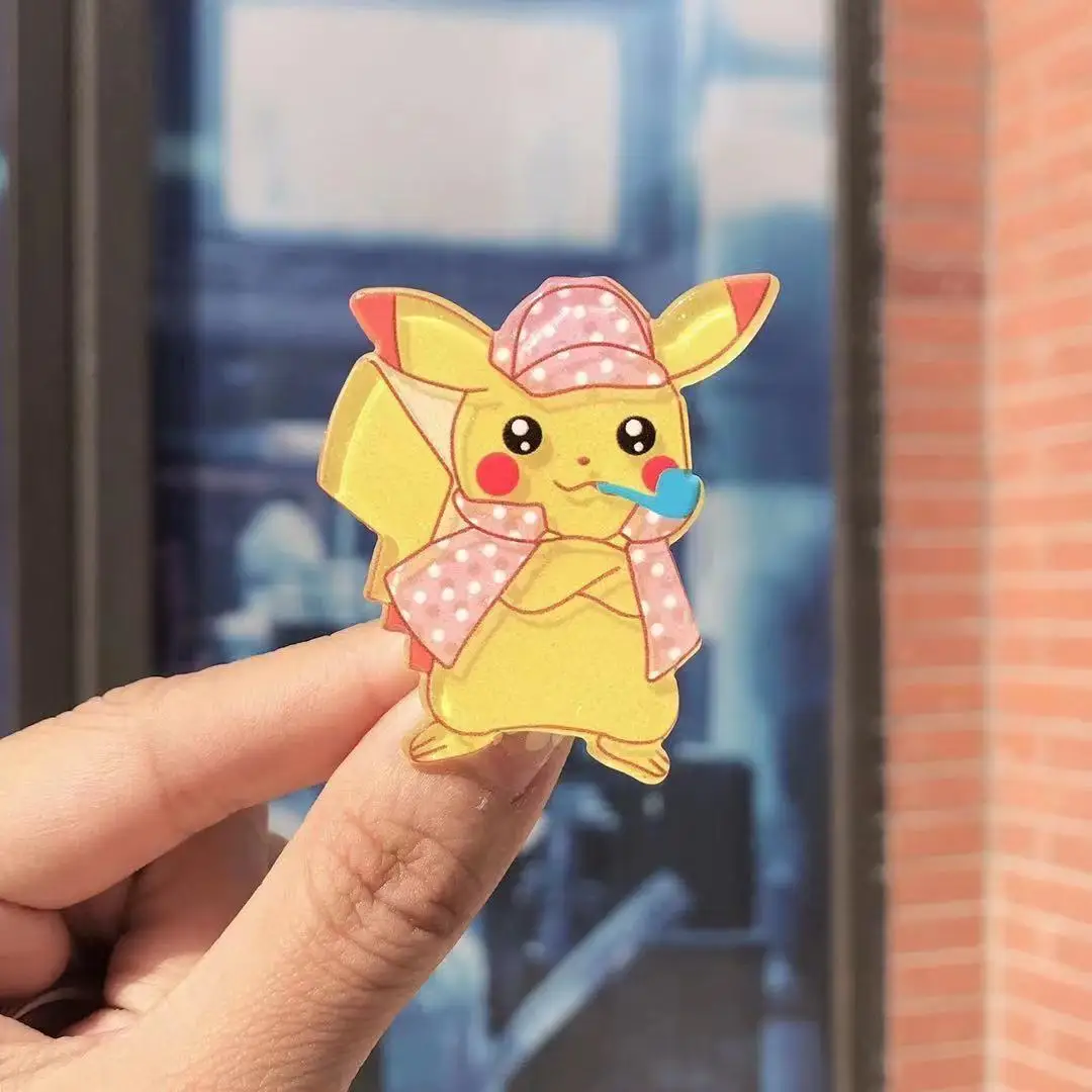 Pokemon Pikachu hair clip children kawaii acrylic Japanese cartoon cute duckbill clip girls one-word clip hair clip one piece