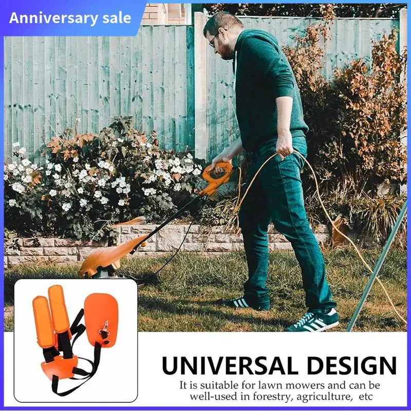 

Universal Rimmer Shoulder Strap Grass Trimmer Harness Strap, Comfort Strap Double Shoulder Garden, Lawn Mower Nylon Belt Parts