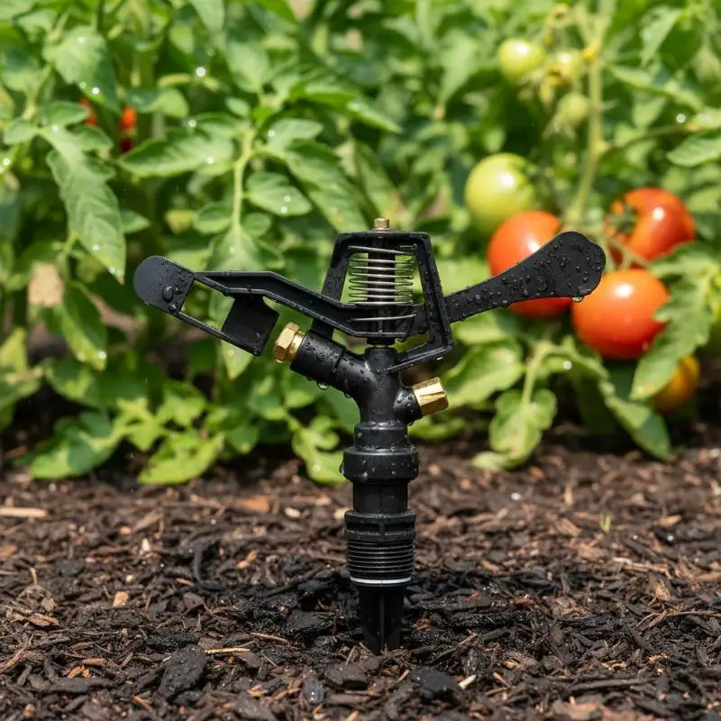 Plastic Rocker Arm Double Spray Lawn Irrigation Nozzle 3/4
