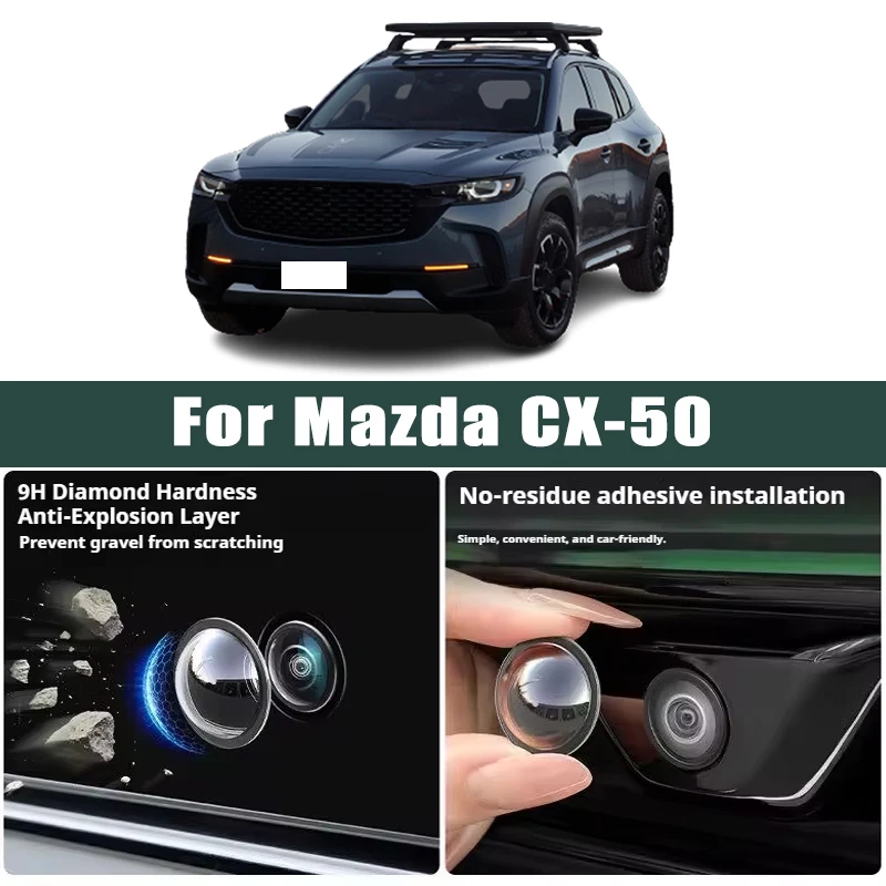 

Car Camera Lens Protector 2PCS Rear View Backup Camera Cover 360° Camera Protection Anti Scratch Waterproof For Mazda CX-50