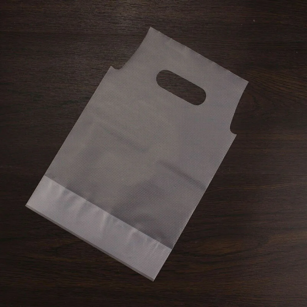 

200 Pcs Beverage Packing Bag Shopping Handbag Coffee Pouches Takeout Disposable Packaging Bags