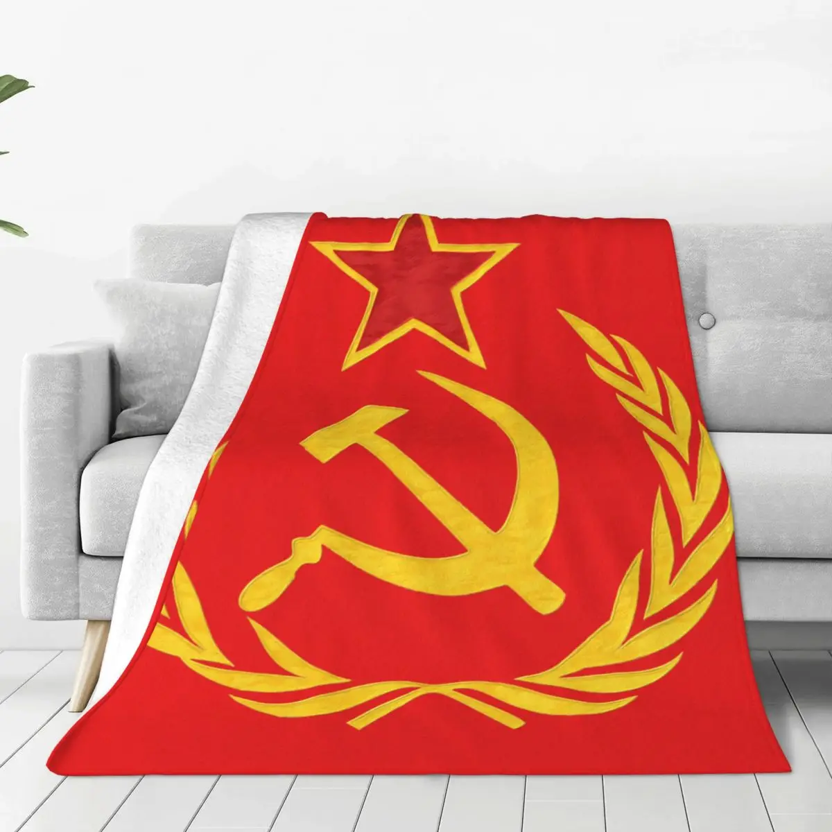 Hammer And Sickle Blankets Communism Travel Flannel Bedding Throws Super Soft Living Room Customized Bedspread Gift