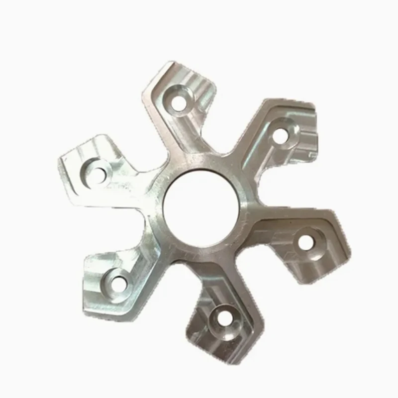 

Aluminum alloy custom CNC machined snowflake-shaped transmission parts dobby positioning disc