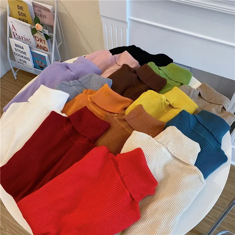 سترات كورية أساسية بلون واحد متعددة الاستخدامات للنساء لخريف وشتاء 2025 سترة نسائية محبوكة ناعمة #2