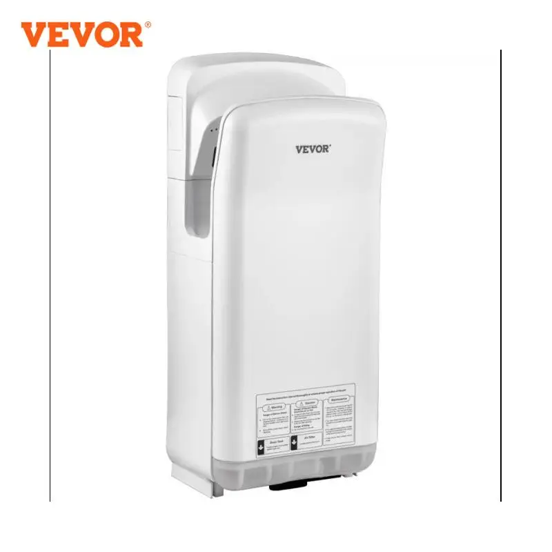 VEVOR Asciugamani Elettrico 2000W Verticale, Asciugamani Automatico Elettrico con Filtrazione HEPA, Asciugamani ad Aria Calda a Temperatura 43℃ in