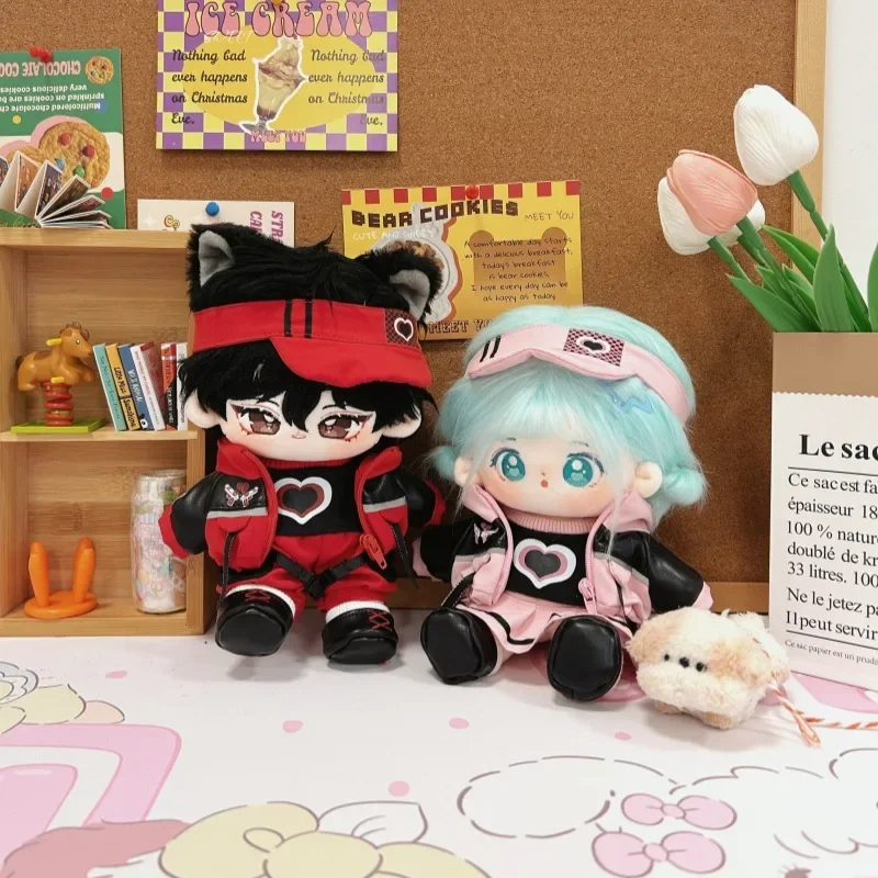 

20cm Sweet Punk Cotton Doll Heart Clothes Doll Accessories Beautiful and Handsome Delicate Workmanship Kawaii Things Gifts Kids