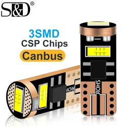 2Pcs T10 LED W5W LED Bulb CSP Chips 168 194 5W5 Car Accessories Clearance Lights Reading Lamp Auto 12V 6000K White Canbus