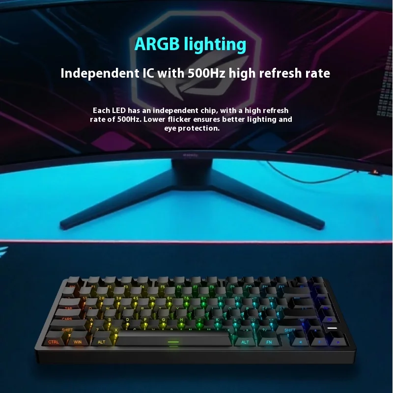 

IROK Carotmas Mars75 Pro 68 PRO Magnetic Switch Gaming Keyboard 8K RT 0.001ms Low Latency ARGB Gasket Mount 75% Ergonomic Custom