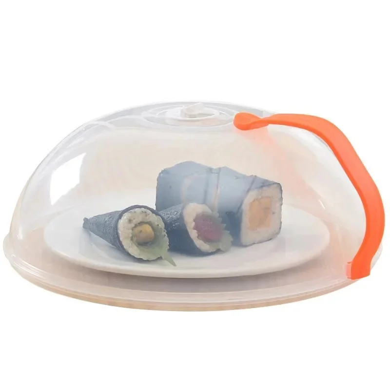 Microwave Splatter Guard: Thickened Transparent Splatter Guard (with Handle) - Food Cover for Plates