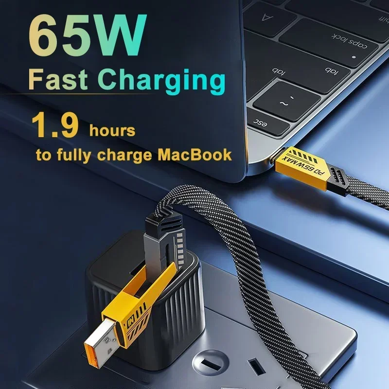 4 in 1 PD 65 W Multi USB Datenkabel Schlüsselanhänger USB C PD Schnellladekabel für iPhone 15 14 Max für MacBook Samsung Typ C Gerät