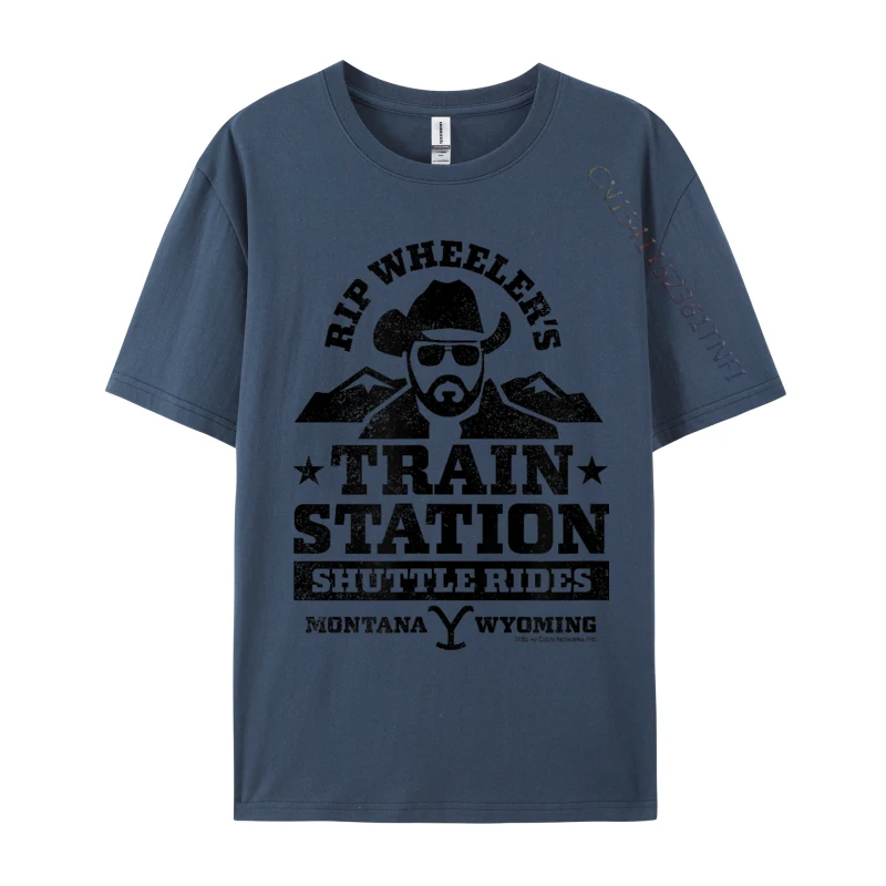 Yellowstone RIP Wheelers Train Station T Shirt Mens Cotton Oversized Printing T Shirts Harajuku Tshirt Men Tees Tops