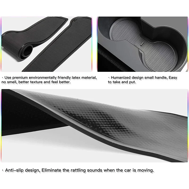 Rubber Door Groove Mat for Toyota Corolla Cross XG10 2021 2022 2023 Cup Cushion Gate Slot Coaster Inner Dust-proof Sticker Pad