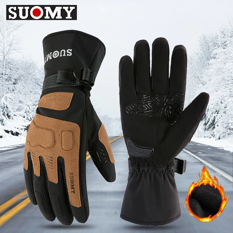 

Winter Warm Motorcycle Cycling Gloves Waterproof Motocross Gloves EVA Protective Anti-drop Motorbike Glove Touchscreen Men Women