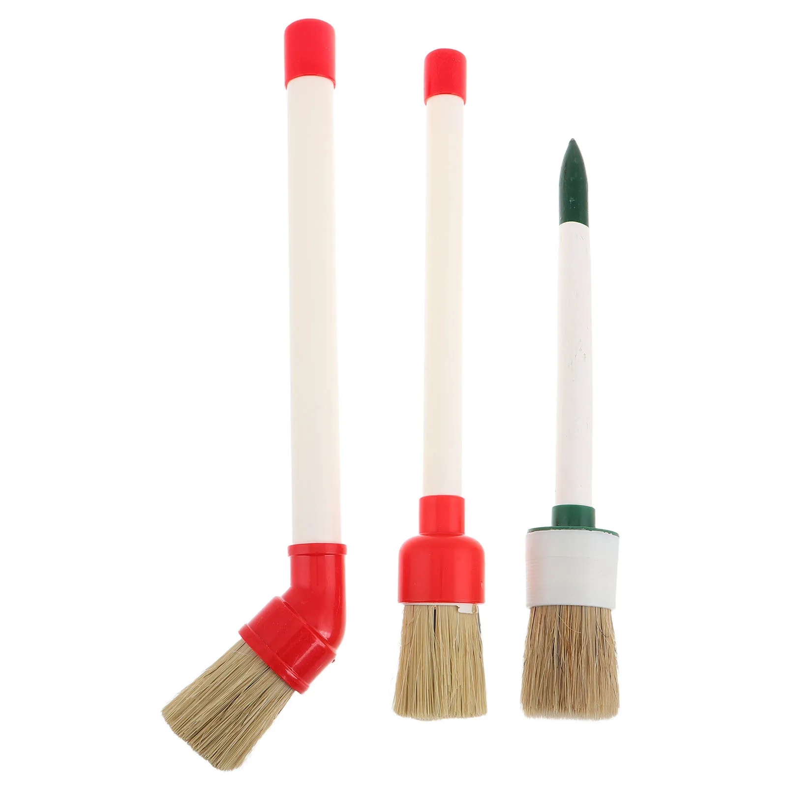 

3Pcs Tire Lubricant Brush Set Round Angled Head Durable Ergonomic Handle for Car Bicycle Motorcycle Tire Mounting Detailing