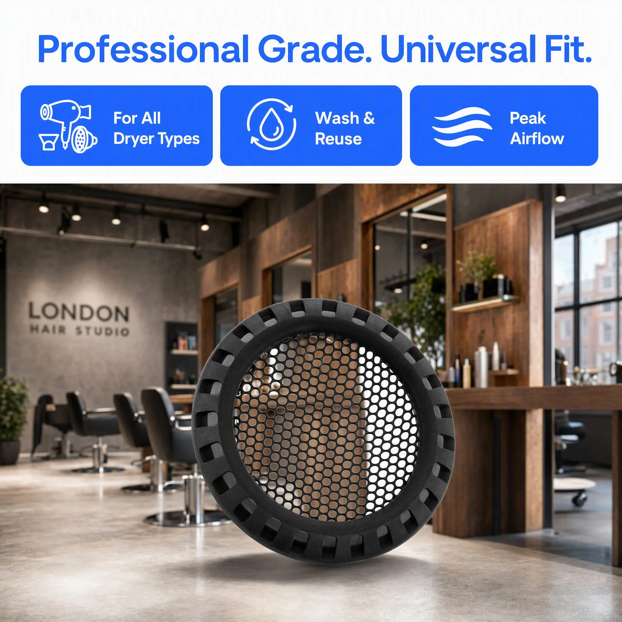 Hair Dryer Rear Filter Cover 2.4 Replacement Mesh Screen Dust-Proof Tail Protector Motor Protection High-Power Dryer Air Intake