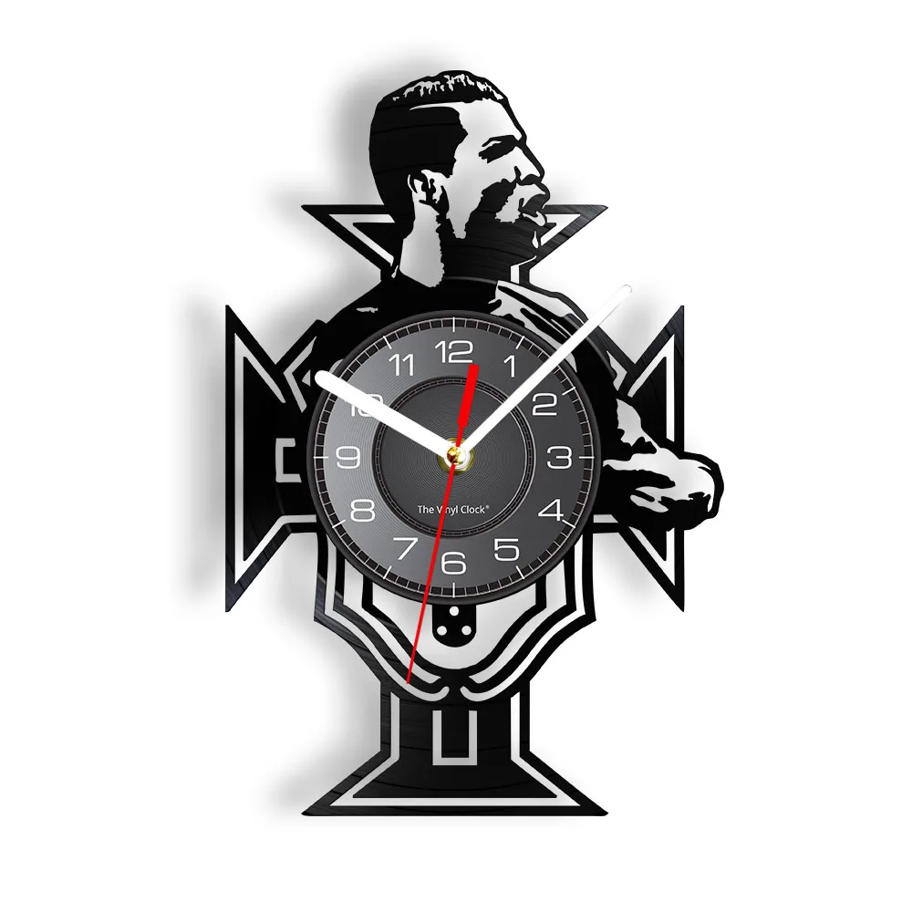 

Cristiano Ronaldo Laser Cut Longplay Wall Clock Portugal Football Legend Retro Music Album Home Decor Watch Vinyl Record Clock