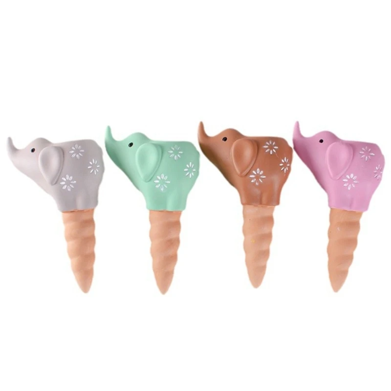 4Pcs Self Watering Spikes Elephant Terracotta Watering Stakes Devices Vacation