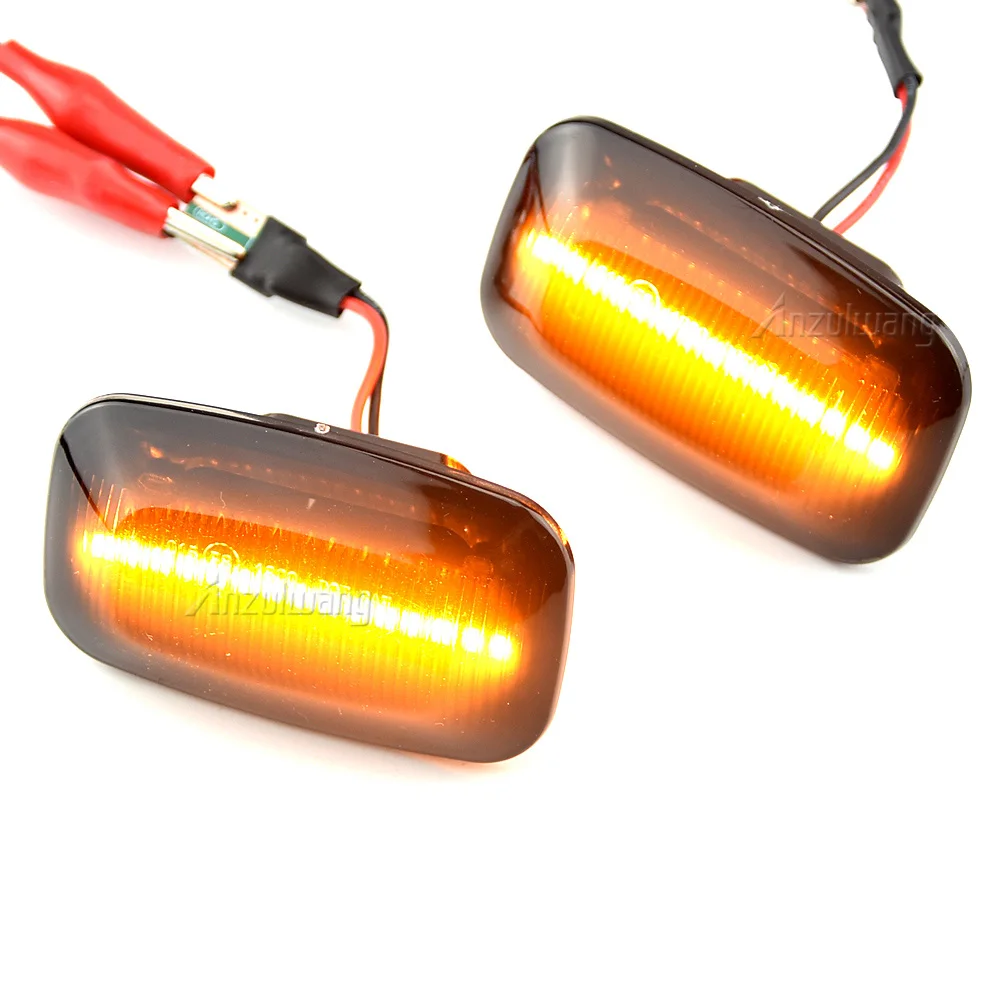 2pc LED Dynamic Turn Signal Light Side Marker Lamp For Toyota Land Cruiser LC100 LC70 LC80 Hilux N160 Celica T180 Previa XR10 C - view 2