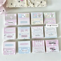 60 uds Mini dulce simplicidad al azar Kpop soporte para sesión fotográfica Linda moda coreana gracias foto tarjeta paquete papel regalo para niños
