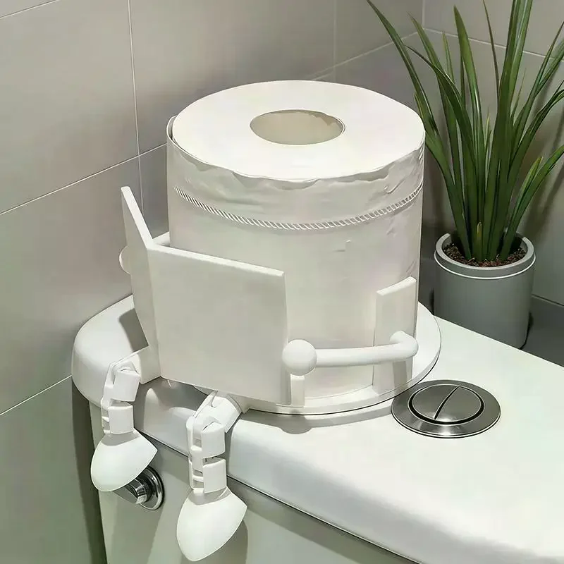 Toilet Paper Holder Stand Creative Fun Sitting Posture Removable Joint Art Ornament Bathroom Decoration No Boring Easy Clean