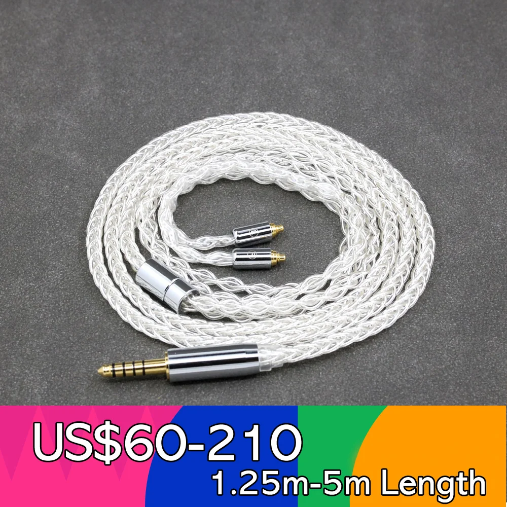 8 Core 99% 7n Pure Silver Palladium Earphone Cable For Sennheiser IE200 IE300 IE900 IE600 Shure AONIC 3 4 5 LN008397