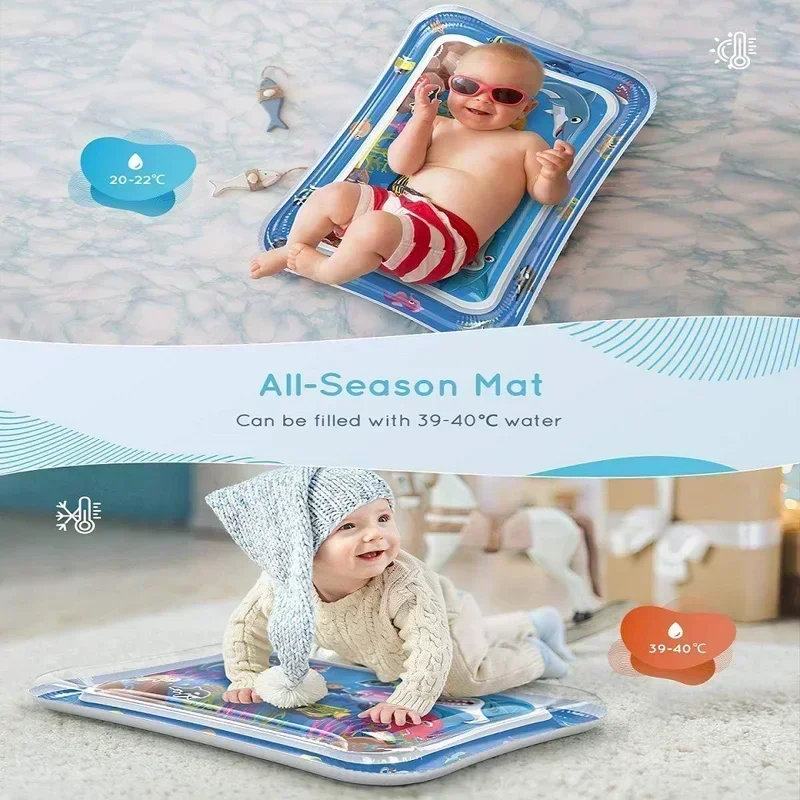 Baby Water Play Mat PVC Inflatable Cushion Infant Tummy Time Summer Toddler Water Pad Kids Early Education Developing Toys Gift