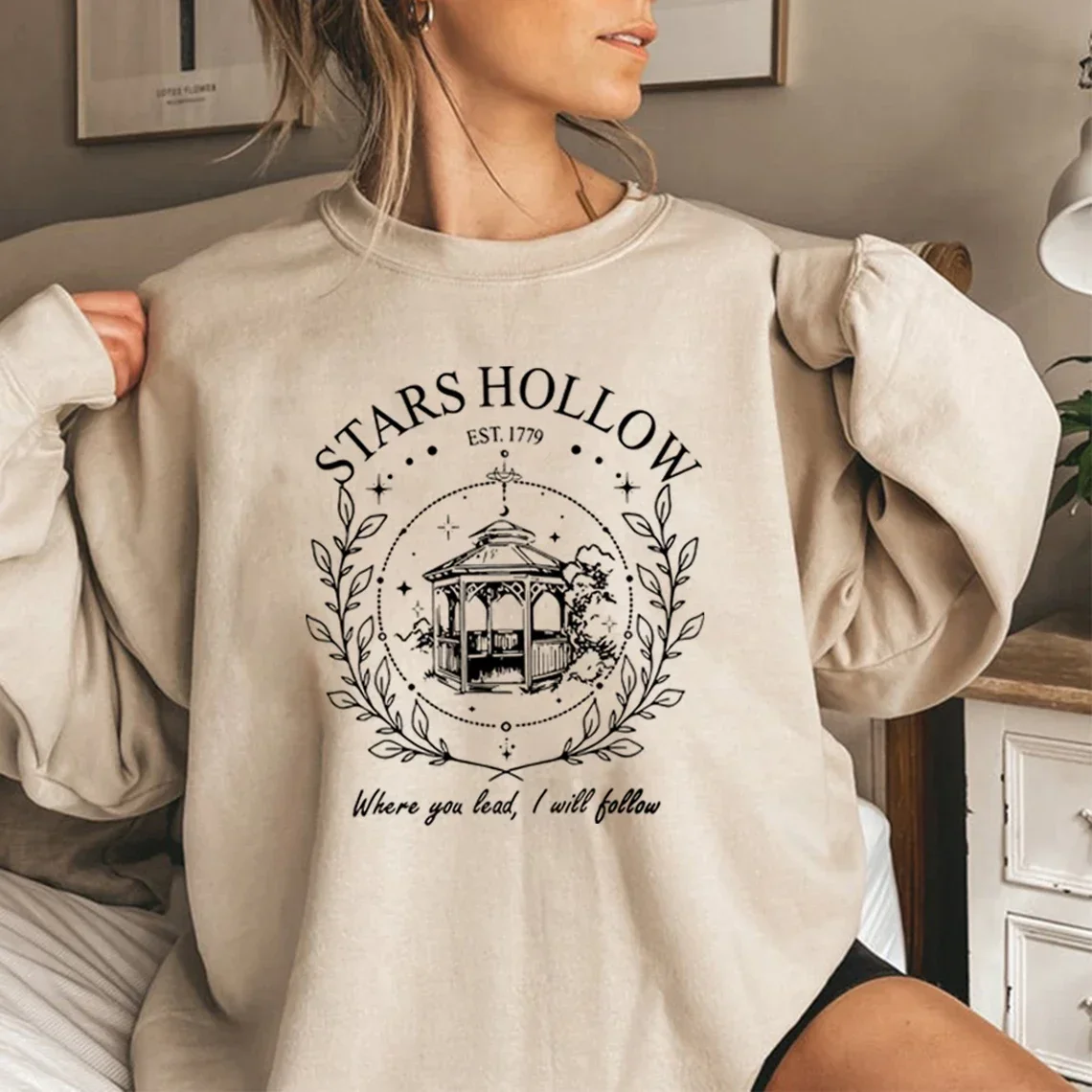 Sweat-shirt Hallow étoiles vintage pour femmes, pull Lukes Diner, manches longues, PVD Gilmore Girl Merch, vêtements pour femmes