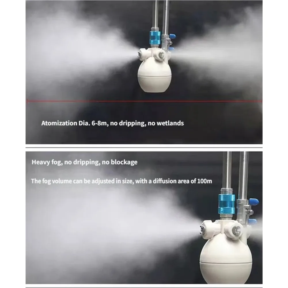 18L Air Atomizing Nozzle, Misting Dry Fog Machine, Dry Fogging Cold Mist Humidifier, Dry Fog Mist Cooling System