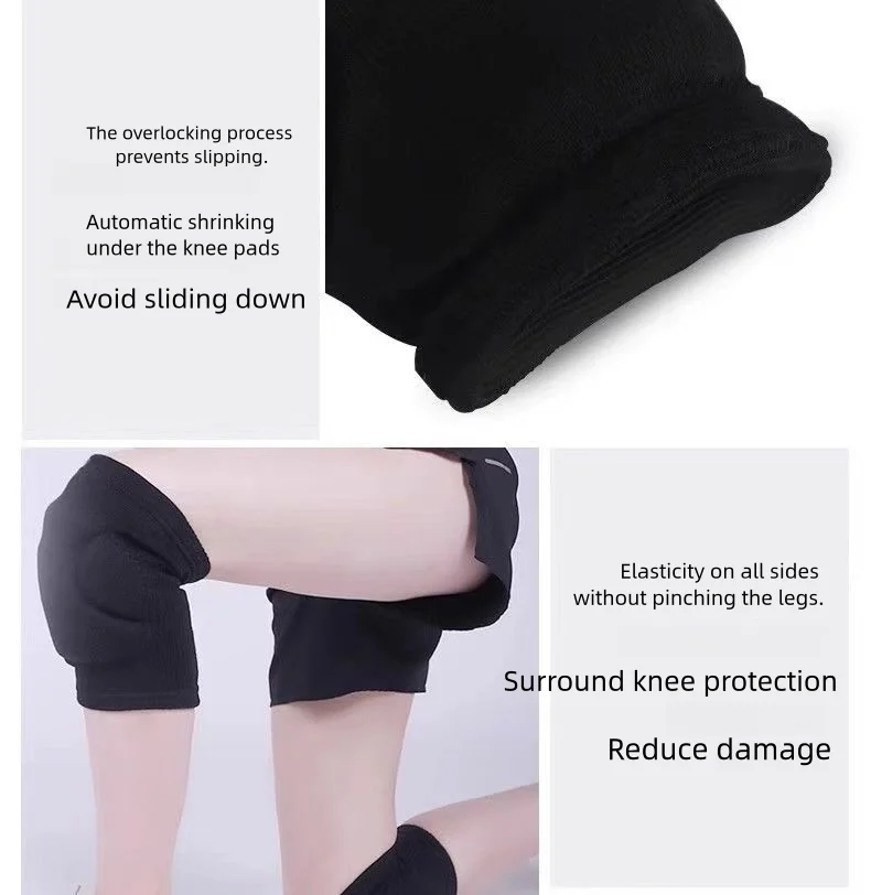 1 Pair Knee Pads Thicken Sponge Brace Knee Guards Volleyball Extreme Sport For Dancing Anti collision Elastic Knee Protector