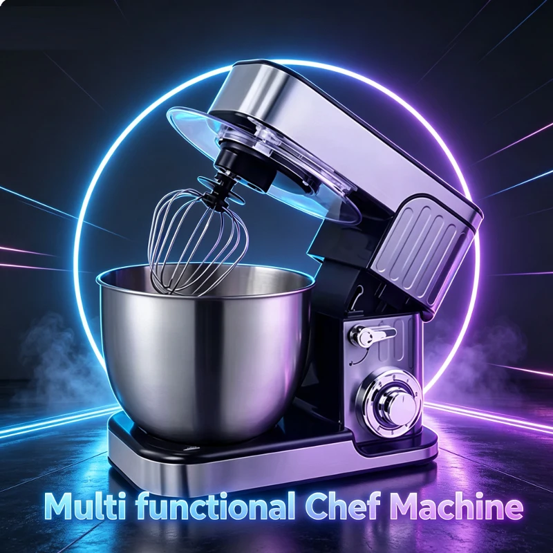 Electric Food Mixer,6 Speeds,with 304 Stainless Steel Bowl,Tilt-Head Dough Mixer,Dough Hook,Beater,Whisk,Splash Guard Spatula