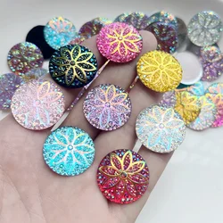 25mm Round Flower AB Mineral Face Rhinestone Wedding Clipbook DIY Jewelry Decoration Accessories