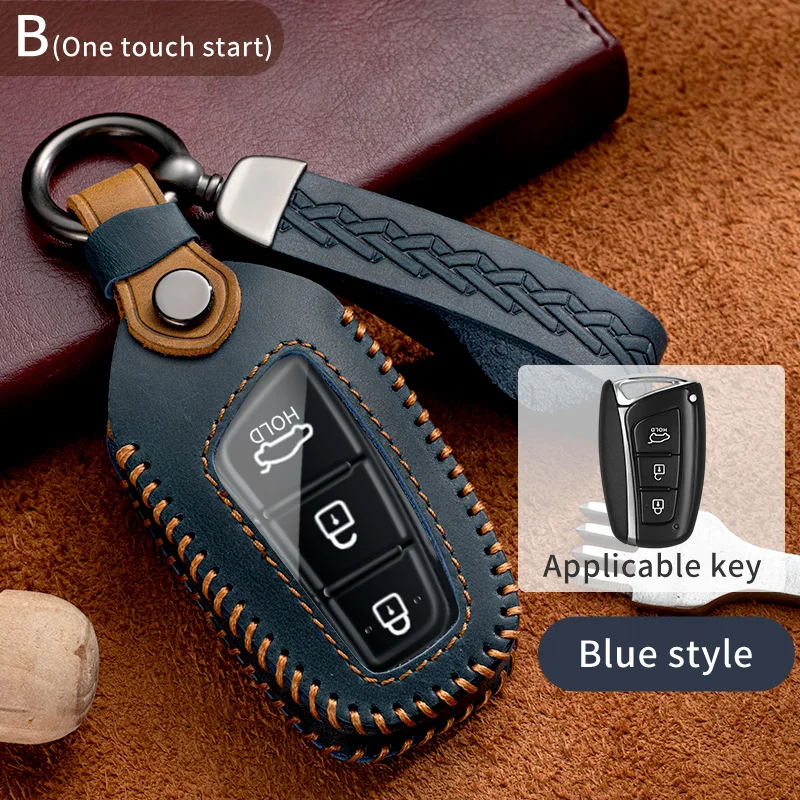 

Car Remote Key Case Cover Holder Fob For Hyundai Grandeur HG Sedan Santa Fe 3DM Grand SantaFe 2018 IX45 EQUUS Azera Genesis G80