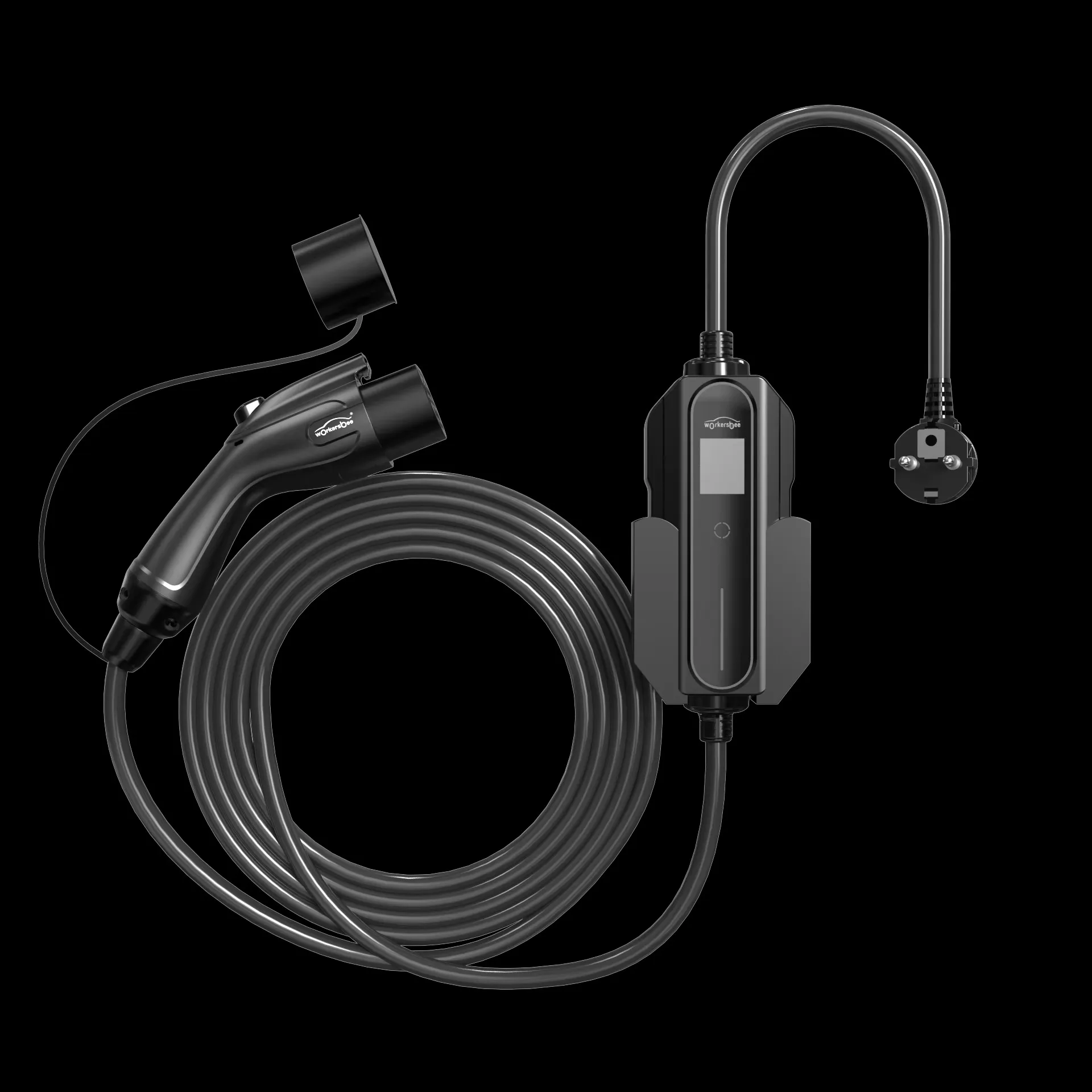 

SAE J1772 Mode2-Type1 Display Ev Car Charger 32A 240V Portable Charging Station Mobile EV Charger Wallbox 5m Cable