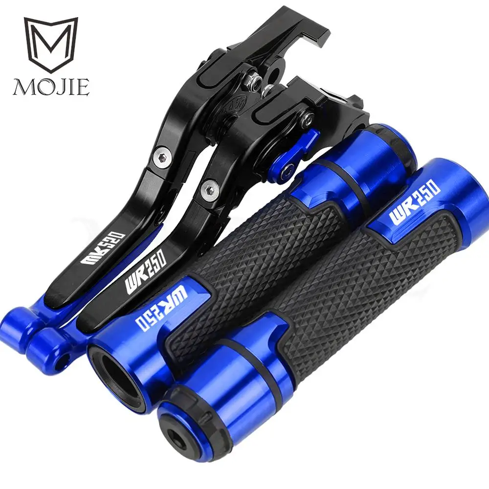 

Motorcycle Accessories FOR YAMAHA WR250 WR 250 1994-1995 1996 Brake Clutch Levers Handle bar grips ends CNC Aluminum Adjustable