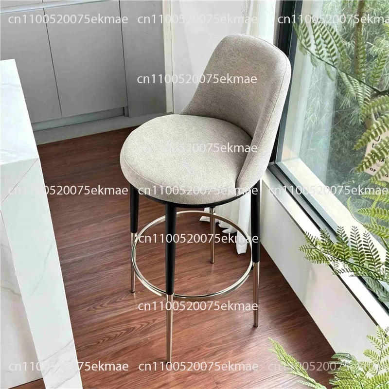 Backrest high chair Modern minimalist bar chair Cafe bar stool Bar chair