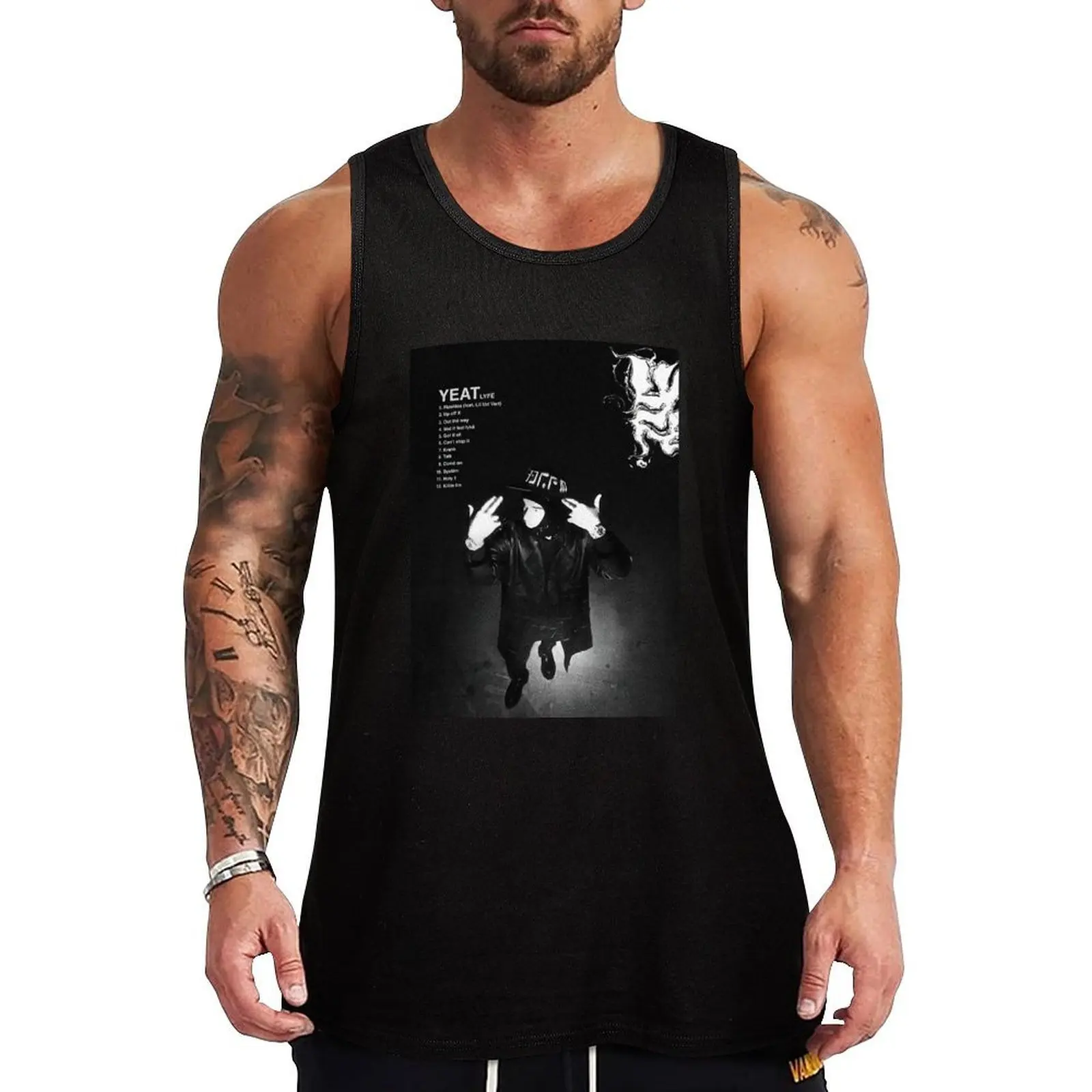 

Yeat Poster Tank Top Men's singlets Bodybuilding clothing man Men's fitness t-shirt