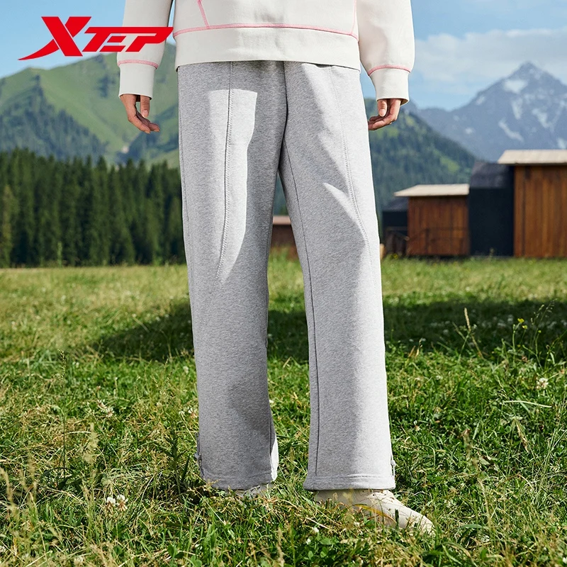 

Женские трикотажные брюки Xtep, осень 2024, мягкие дышащие брюки, модные удобные брюки в стиле ретро, 876328630072