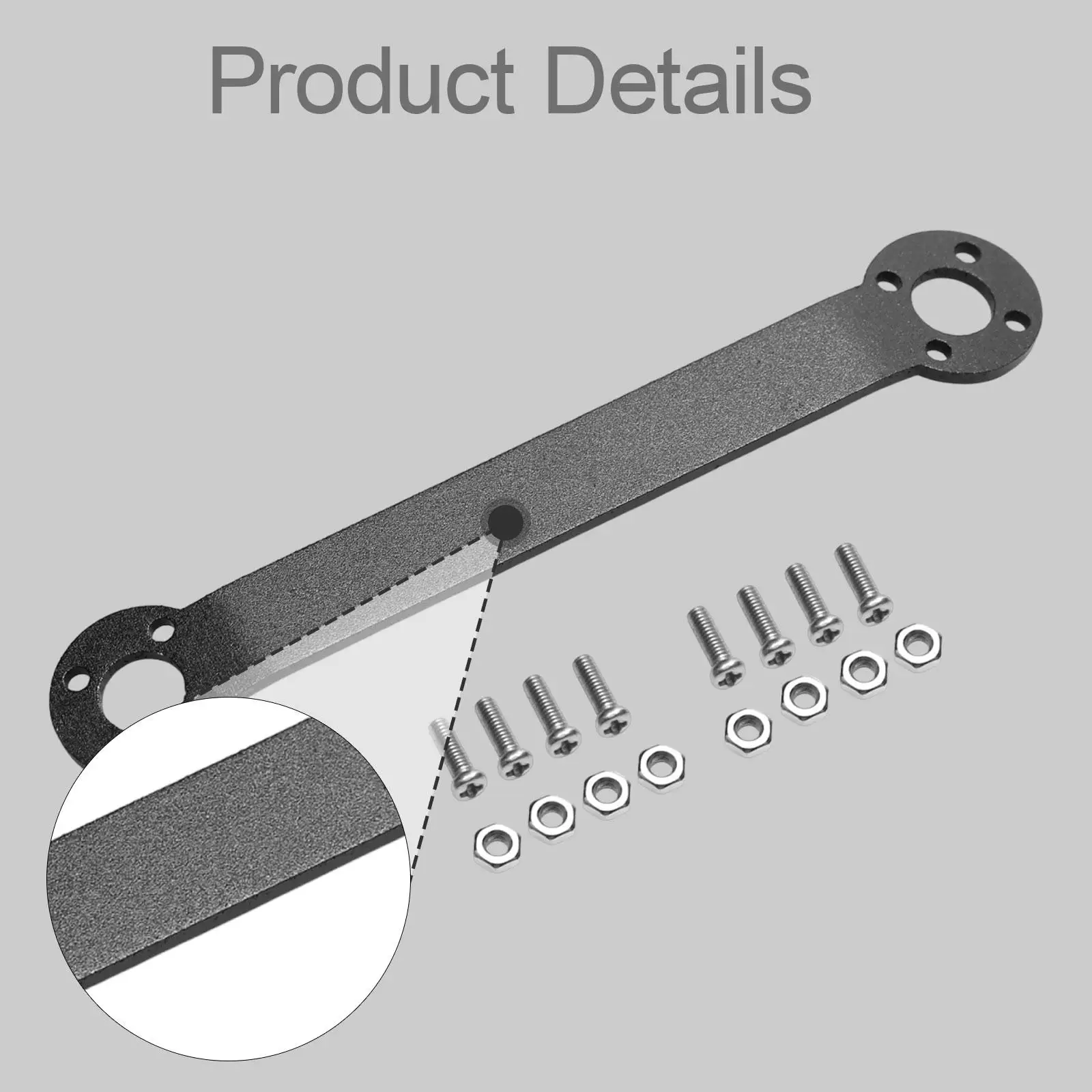 RC Buggy Upgrade Aluminum Front Brance Plate Lightweight Chassis Support Stabilizing Bar for CW-01 Lunch Box Midnight Pumpkin