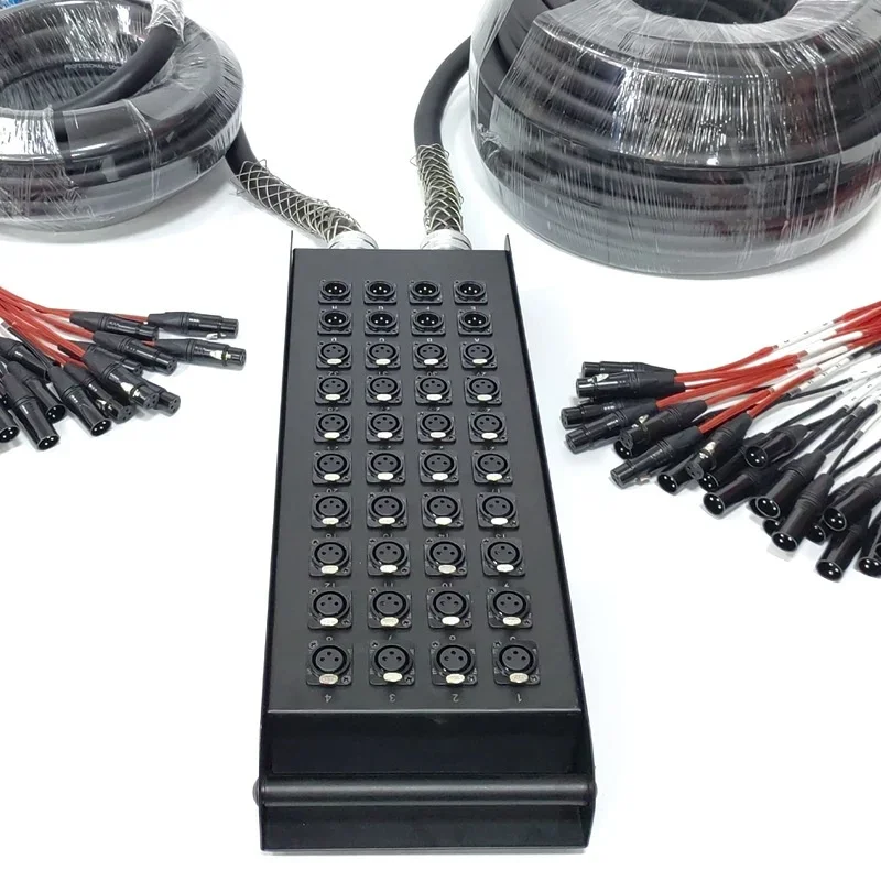 40-Way Cannon Multi-Core XLR Female Male Line Recording Studio Box Multi-Channel Fork Line Junction 40-way Audio Sound Equipment