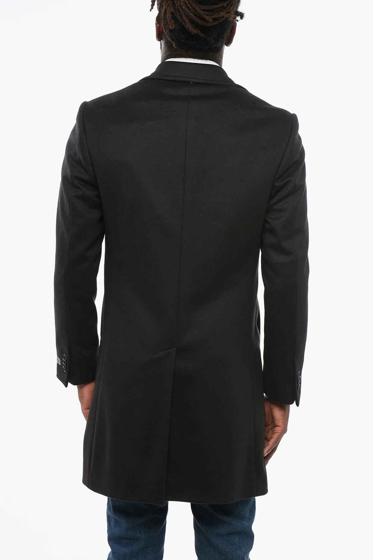 Abrigo moderno a medida cálido para hombre, tela de lana de Color sólido, abrigo de un solo pecho para invierno y otoño, traje Formal de ocio a medida