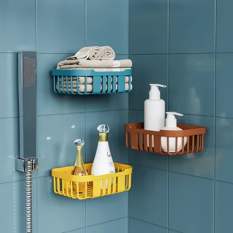 

Toiletries Storage Rack Wall-mounted Multipurpose Kitchen Drawer Punch-Free Toilet Paper Bathroom Towel Shower Gel