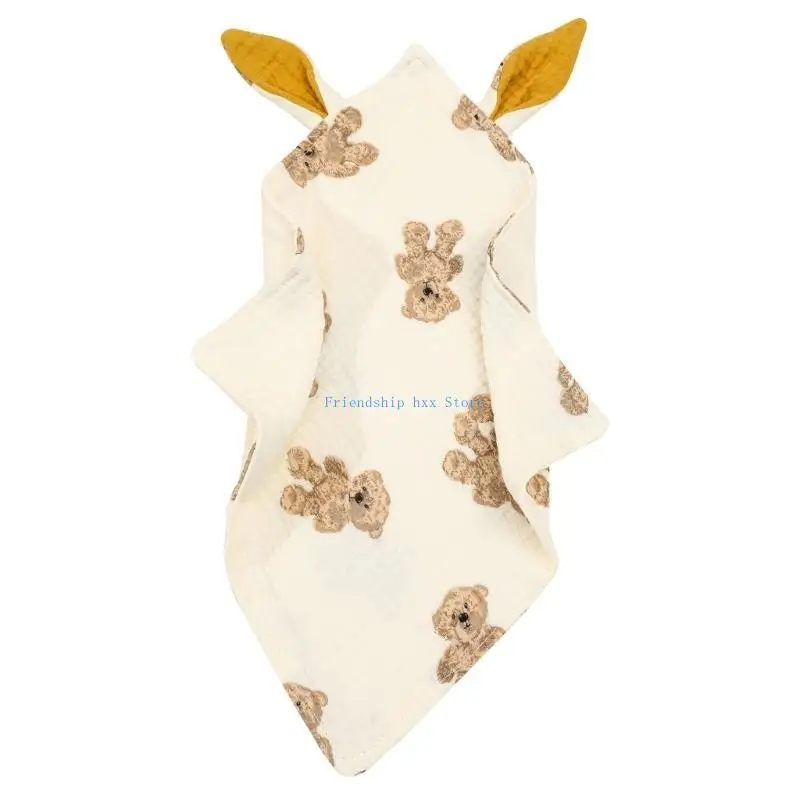 F1CB مناشف أطفال مربعة من الموسلين مصنوعة من القطن العضوي الناعم وصديقة للبشرة وقابلة لإعادة الاستخدام #3