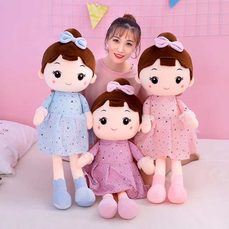 

Супер милая плюшевая игрушка для девочек-ангелов, мягкая аниме-фигурка, кукла в красивом платье для девочек и мальчиков, прекрасный рождественский подарок