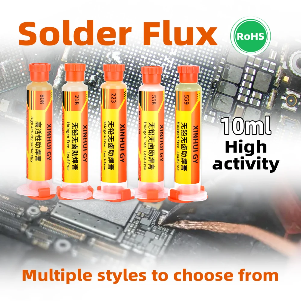 Mobile phone board repair soldering, no wash rosin paste, needle tube soldering oil, soldering flux