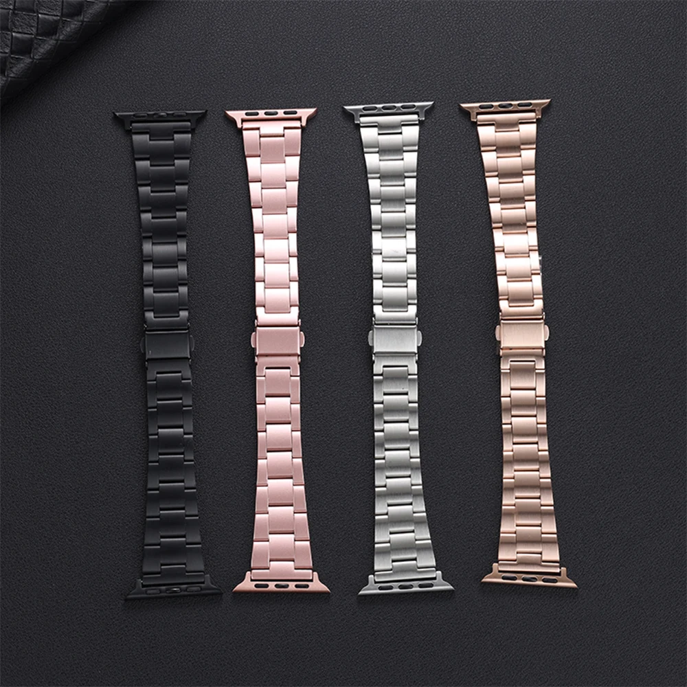 Metal Manual Removal Strap for Apple Watch Band 45mm 41mm 44 40mm 42mm Replacement Bracelet for iWatch Series 87654SE Ultra 49mm