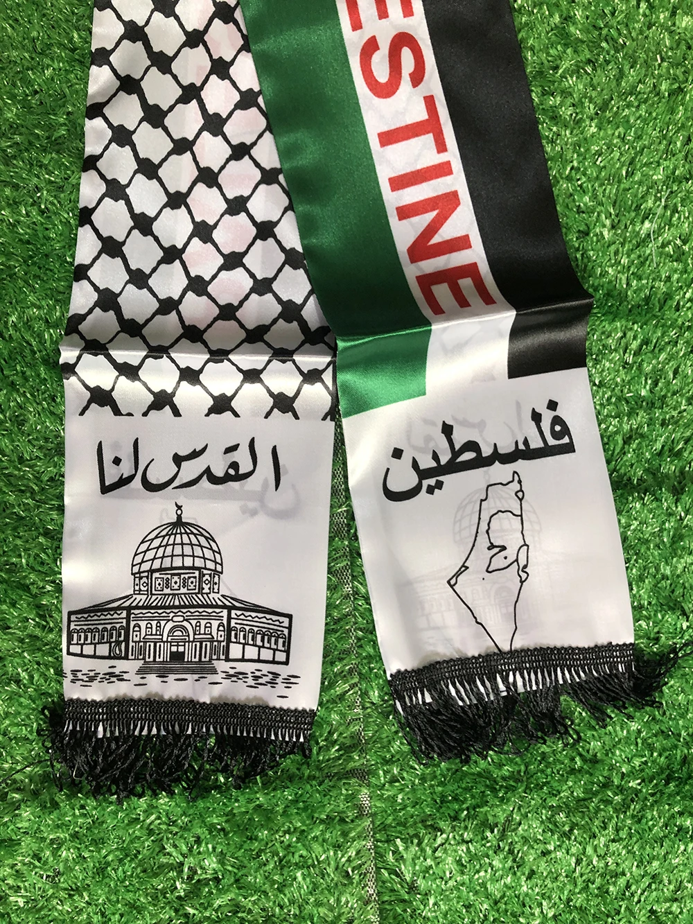 SKY FLAG Palestine flag Custom Scarf palestine national day 14*130cm Scarf Printing Satin Palestinian Flag Scarf