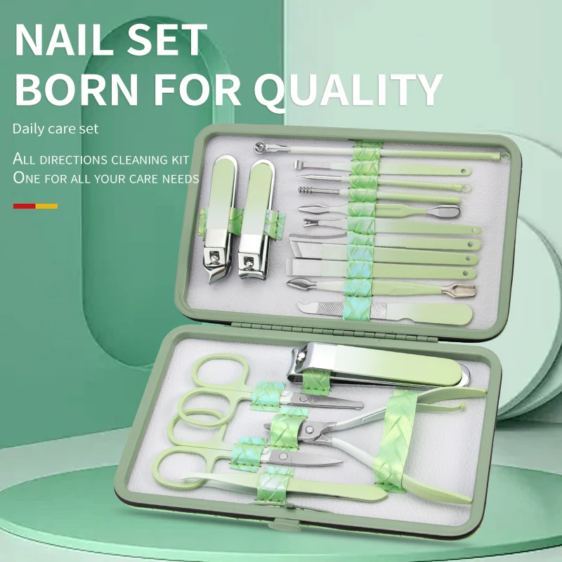 New Nail Clipper Set Nail Clipper Full Set Of Tools Manicure To Remove Dead Skin Diagonal Nail Pliers Manicure Nail Nails 18 Pie